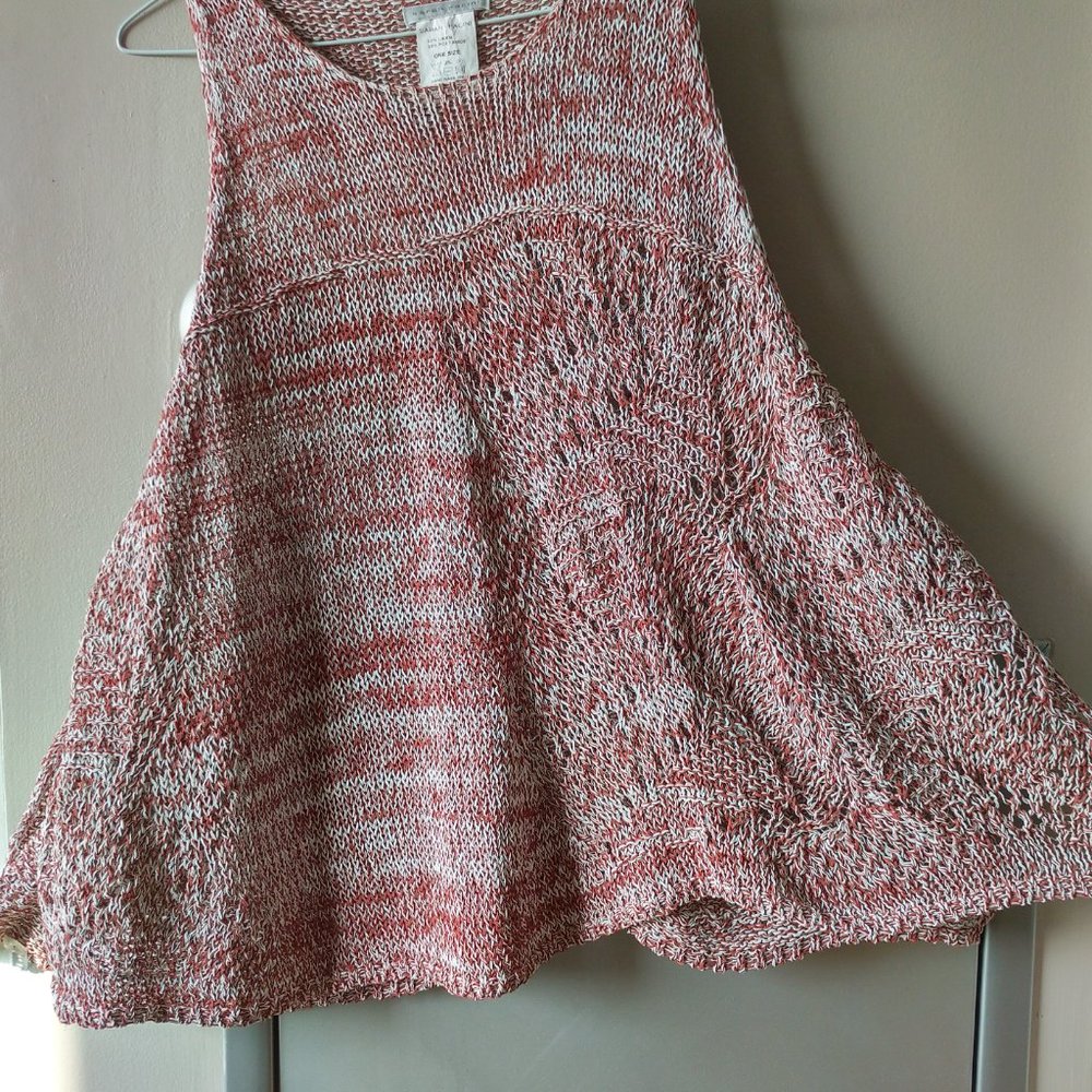 Sarah Pacini light linen/knit vest - One size